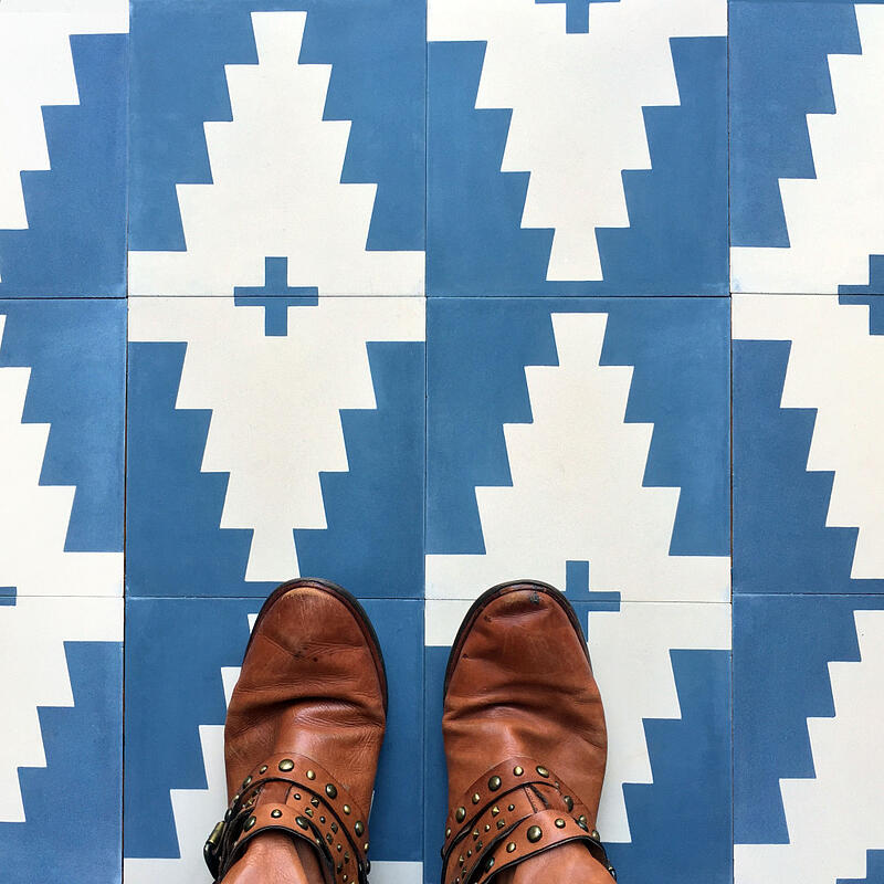 new west clé cement tiles in native american patterns