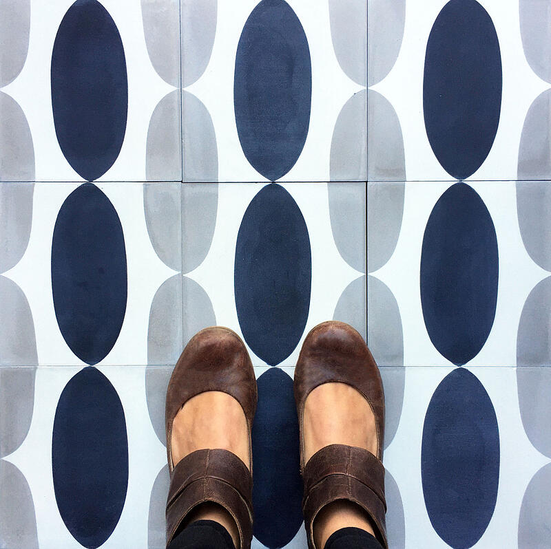 50's manhattan- cement tile and mad men!