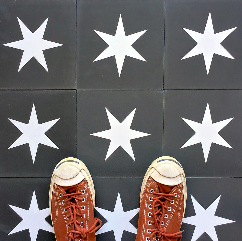 star bright cement tile from clé 