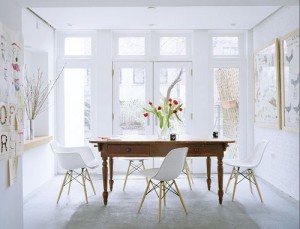 white dining