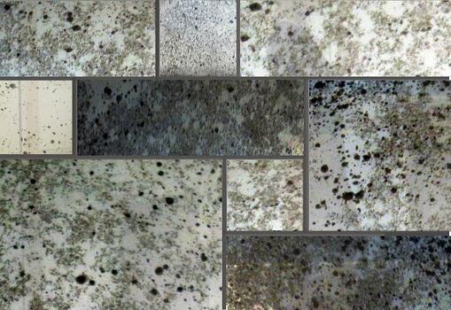 mercury glass, patina glass in mondrian format