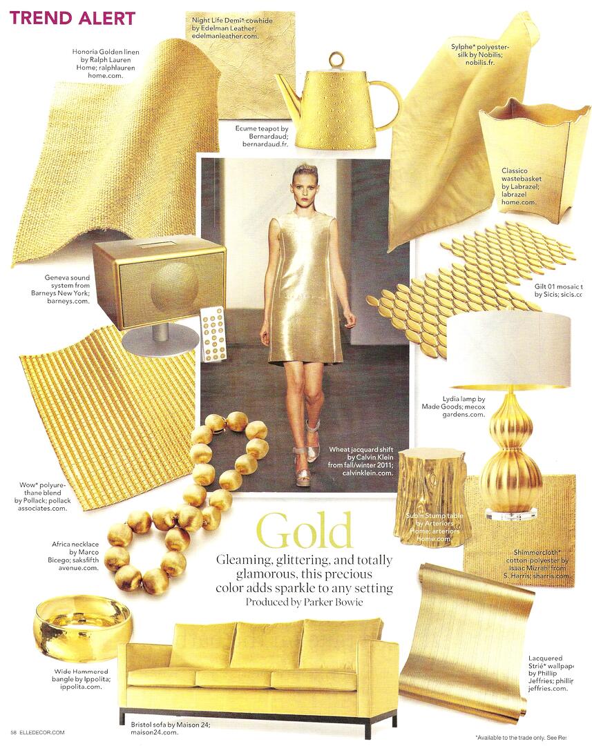 metallic gold from elle magazine