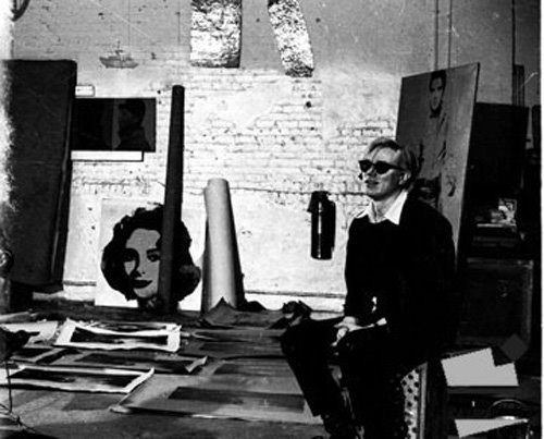 Warhol in his factory