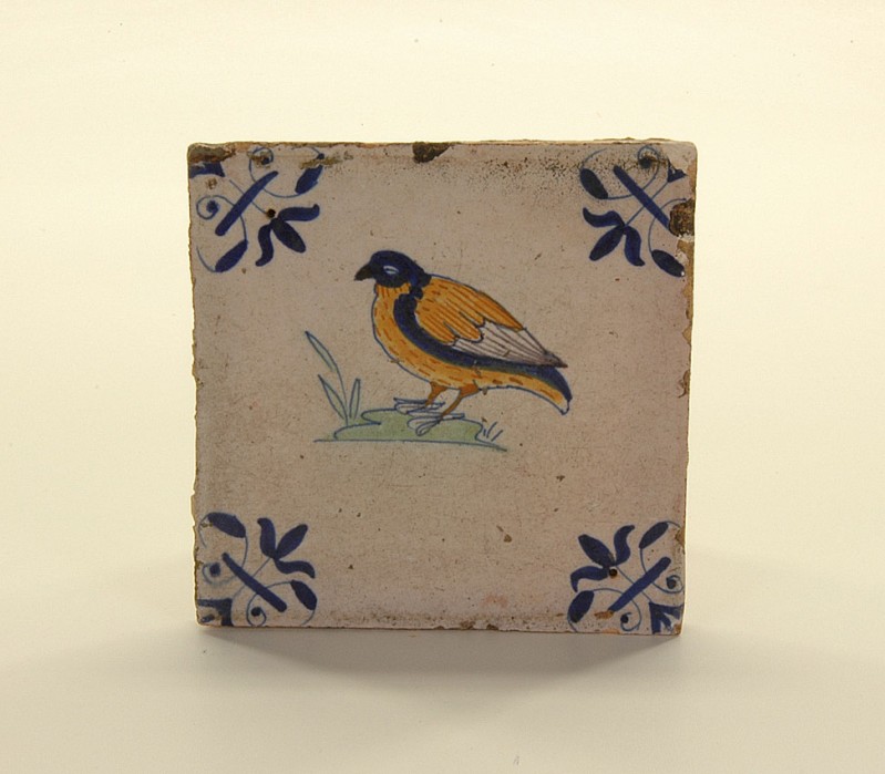 17th century antique pigeon tile