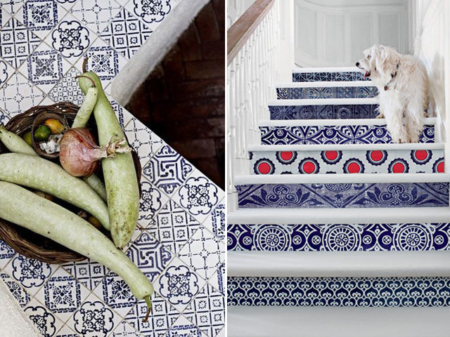 happiness is delft blue tiles