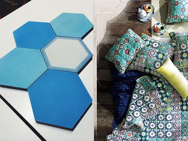 cement hexagons and anthropologie